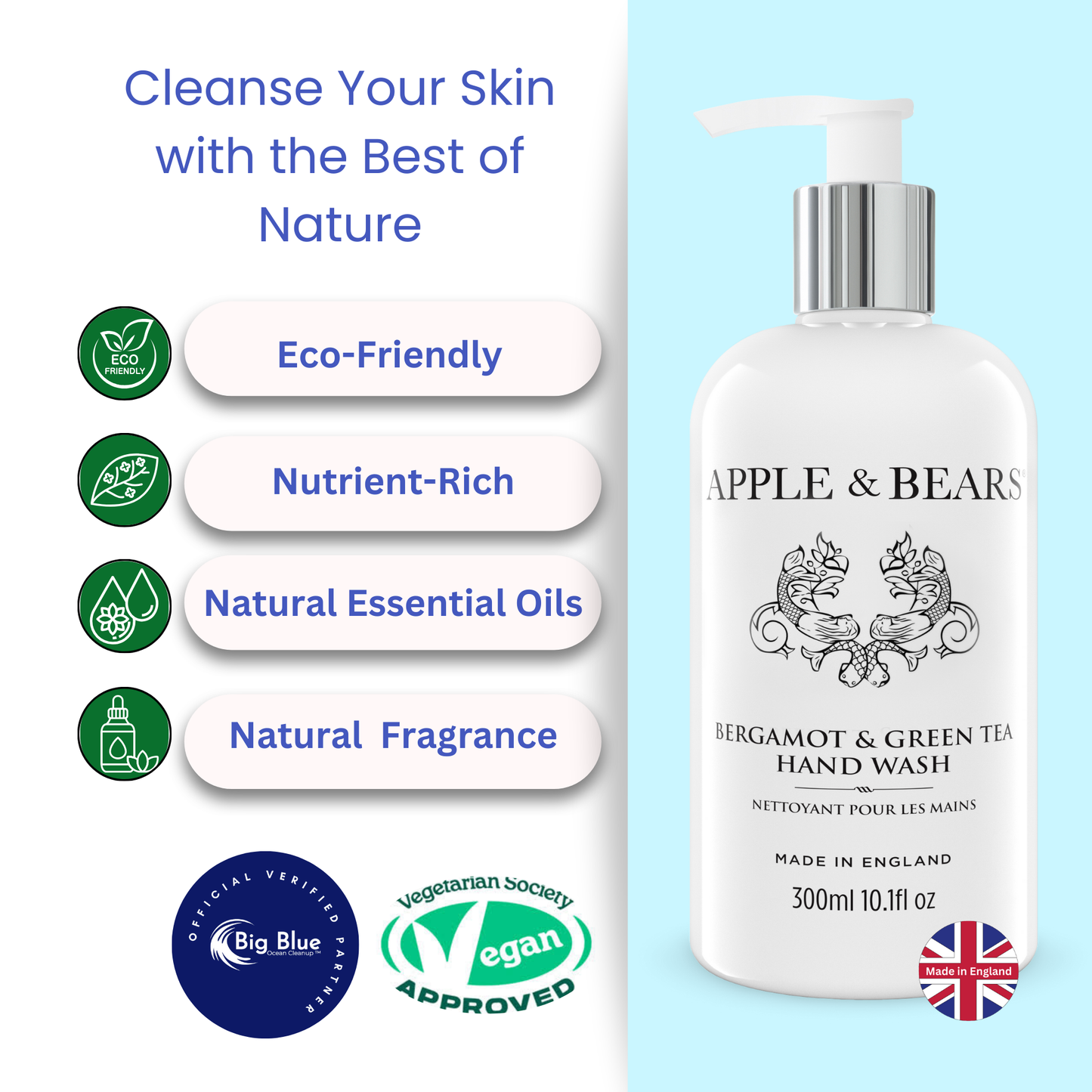 Bergamot & Green Tea Hand Wash 300ml /10.1 fl oz-3