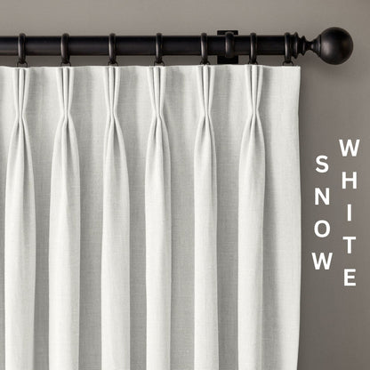 GOTS Certified Organic Cotton Linen Curtains - Triple Pinch Pleat, Blackout/Light Filtering Options | TheOrganicHabitat.com-3