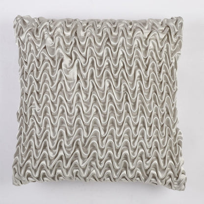 Silver Grey Satin Cushion Cover | Contemporary Textured Design | 40x40cm-4