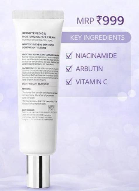 White Rose Face Tone Whitening Brightening Face Cream 50ml (Pack of 1)