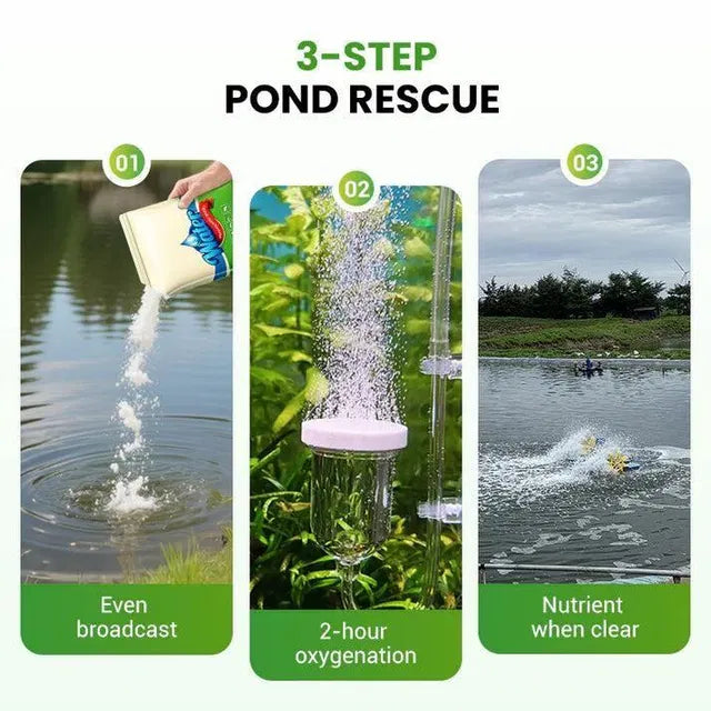 Premium Pond Care Powder | Water Clarifier & Algae Control 🐟🌊🔬